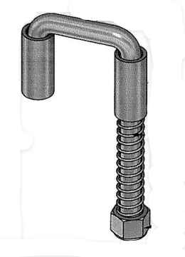 Tailgate J-hook latch assembly isometric drawing.